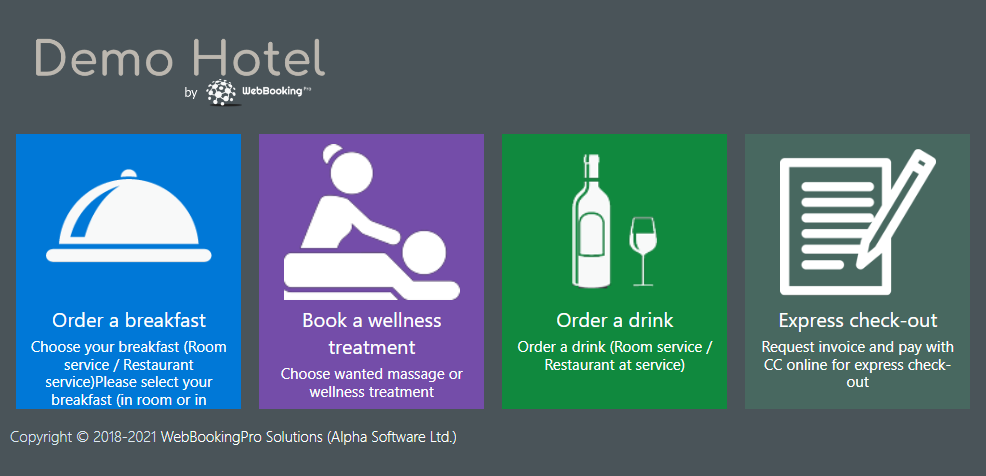 webbookingpro virtual concierge