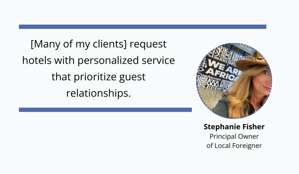 quote about the importance of personalized service at hotels