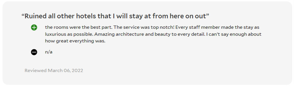 positive agoda review for hotel mousai