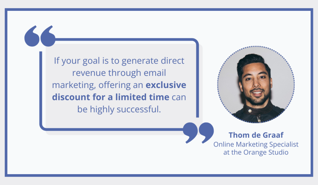 quote about the importance of creating a sense of urgency in hotel emails