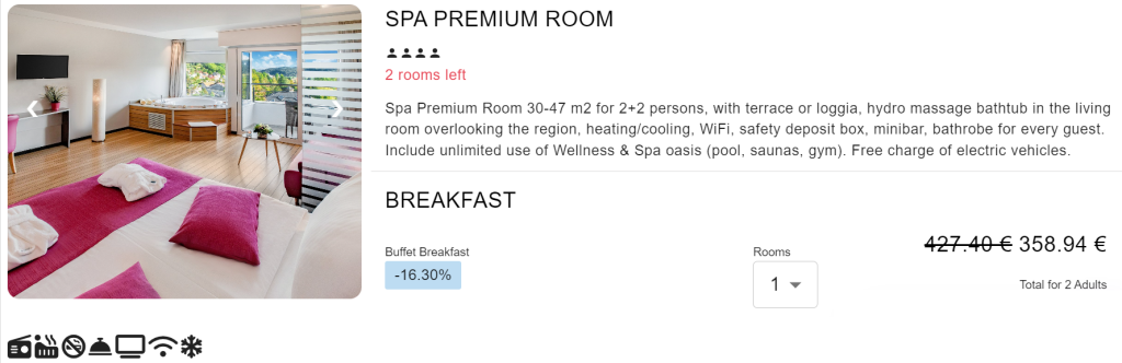 hotel villa magdalena reservation screenshot