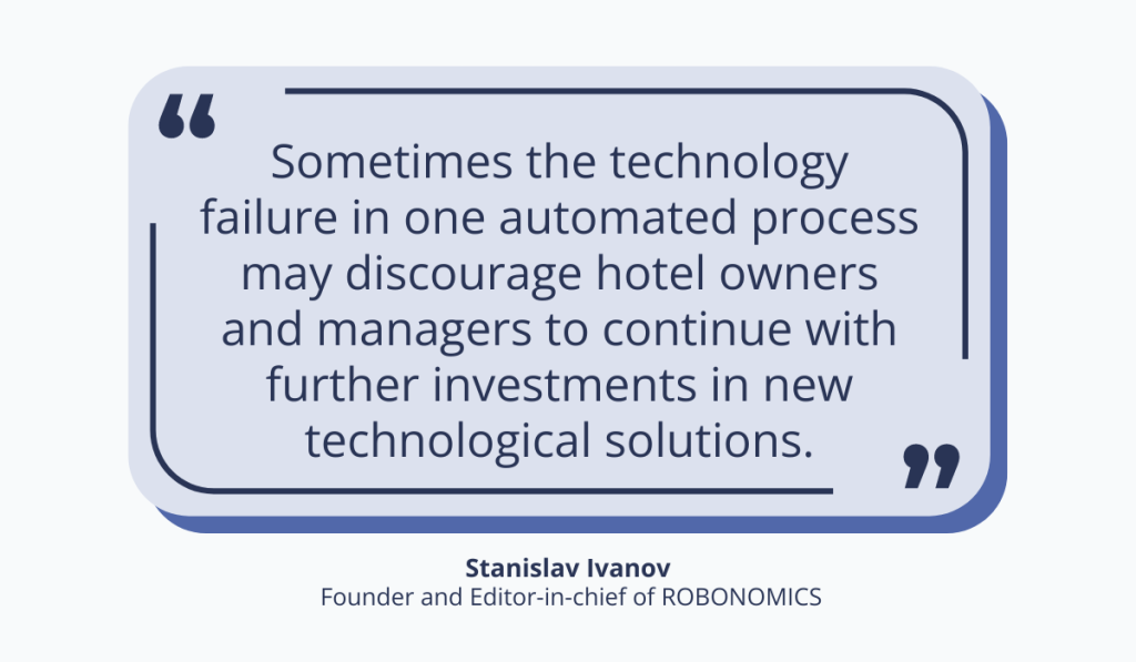 quote about how hoteliers are skeptical towards technology