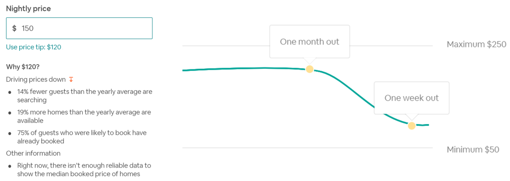 airbnb smart pricing screenshot
