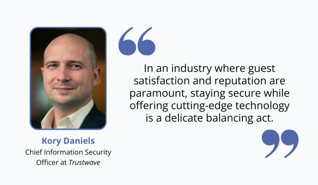 a quote about the importance of guest data security in the hotel industry